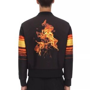 NEW NEIL BARRETT FLAMES OUTERWEAR JACKET MADE IN ITALY RETAIL $2340